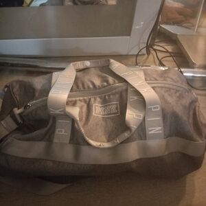 PINK LOT Victoria's Secret Charcoal Duffel Bag Full Of Clothes From VS